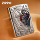 ZIPPO打火機義薄云天趙云盔甲浮雕彩繪男士禮品正版防風(fēng)煤油之寶 趙云【三件套】