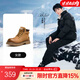 駱駝（CAMEL）新款馬丁靴復古時(shí)尚戶(hù)外運動(dòng)女鞋百搭厚底工裝靴 G24W076601T 沙漠黃/咖啡女 36