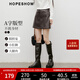 紅袖梨型身材遮胯A字半身裙2025冬季新款女裝復(fù)古輕熟氣質(zhì)PU皮咖短裙 咖啡037 L