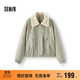 森馬（Semir）外套女冬季夾棉仿羊羔毛翻領(lǐng)oversize磨毛2025巴恩風(fēng)109725108014