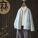 芬伶2025新款清倉處理女士羽絨棉服秋冬輕薄款中青年媽媽寬松外套 08棉服 藍色 【收藏商品.優(yōu)先發(fā) M 建議100斤以下