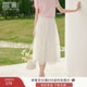香影白色網(wǎng)紗蓬蓬裙半身裙女2025夏季新款超仙小白裙a字仙女裙子 米白 M 160/84A/95-110斤