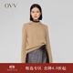 OVV秋冬熱賣(mài)女裝羊絨文藝風(fēng)翻領(lǐng)休閑經(jīng)典長(cháng)袖針織衫 駝色（凈色）A5 M