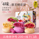 潘祥記 4口味鮮花餅 云南特產(chǎn)早餐零食糕點(diǎn)紫薯/抹茶/茉莉 40枚2斤禮盒