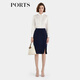 PORTS寶姿年秋冬新品女裝半身裙ALL9S003NWQ088 NAVY M (6)