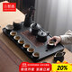 哲選 功夫茶具套裝家用辦公室茶壺蓋碗茶杯茶盤(pán)帶排水泡茶臺17件套