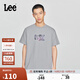 Lee25新品舒適版圓領(lǐng)炫色Logo印花男短袖T恤休閑潮流