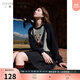 三彩大碼女裝2025秋季新款小熊毛衣圓領(lǐng)針織衫長(zhǎng)袖插肩袖甜美胖MM 巖灰 XL