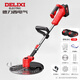 德力西電氣（DELIXI ELECTRIC） 無線鋰電電動割草機充電大功率打草機家用草坪剪草機多功能除草 6寸標準款【2.0Ah】兩電