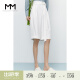 麦檬MM麦檬2022夏季新款白色高腰西裤五分宽松短裤5D4251651 白色 160/64A/M