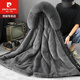 皮爾卡丹（pierre cardin）海寧派克服皮草大衣外套男款皮毛水貂絨獺兔毛內膽中長(cháng)款冬季 灰色內膽-中長(cháng)款 XL 建議115-130斤