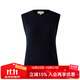 ELAND衣戀馬夾女學(xué)院風(fēng)無(wú)袖圓領(lǐng)針織背心上衣2025秋季新款 藏青色(59)Navy L /170