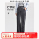 佐丹奴褲子女秋冬加絨燈芯絨復古風(fēng)休閑褲松緊腰衛褲女05414872 灰白色 鯊魚(yú)灰 L