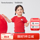 巴拉巴拉【HelloKittyIP商場(chǎng)同款】女童短袖T恤2025新款夏裝鏤空 中國紅60624 110