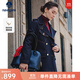 Navigare意大利小帆船中長(cháng)款牛仔風(fēng)衣女2025秋季新款通勤休閑外套百搭上衣 海軍藍 XL