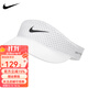 NIKE耐克網(wǎng)球帽運動(dòng)休閑無(wú)頂鴨舌帽戶(hù)外 男女空頂帽遮陽(yáng)帽李娜同款 帶透氣孔 白色FB6443-100 S /M