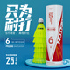 南極風(fēng)PR2000 羽毛球尼龍材質(zhì)耐打防風(fēng)室內戶(hù)外訓練運動(dòng)比賽專(zhuān)用球套裝 6只裝 1筒 【熒光黃色】