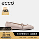 愛(ài)步（ECCO）女鞋平底鞋 2025輕奢淺口單鞋芭蕾舞鞋瑪麗珍鞋 舞悅234303 HL 灰粉色23430301386 39