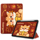 zoyu iPad Air7保護套帶筆槽11英寸2025款M3芯片適用蘋(píng)果Air6保護殼平板2024三折air5卡通可愛(ài)全包 暴富福龍【配鋼化膜】 2025/2024款Air7/6【11英寸】