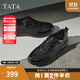 他她（TATA）2025秋商場(chǎng)同款舒適百搭休閑男鞋新款休閑鞋皮鞋QGX01CM5 黑色 41