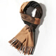 達芬奇密碼 秋冬季保暖圍巾女歐美風(fēng)學(xué)生圍脖情侶格子披肩 3# 深駝深灰(205*35cm)