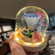 羽毛球永生花禮物手工創(chuàng)意DIY擺件送男女朋友生日禮物節(jié)日禮物花 14*14.5《YY碎冰藍》