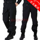 KXRIC保安作訓褲秋季黑色薄款特訓工作服褲子男女春秋冬耐磨加作戰褲 黑色作訓褲 四季款 180/2XL建議體重140-160斤