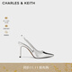 CHARLES&KEITH質(zhì)感鏈條尖頭高跟涼鞋子女鞋生日禮物送女友CK1-60280377 Silver銀色 38 (245)