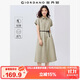 佐丹奴襯衫連衣裙女夏季純棉通勤風(fēng)口袋連袖薄款裙子13465324