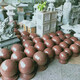 京墨擋車(chē)石雕石球圓球門(mén)柱風(fēng)水球圍墻柱頭球墩花崗巖大理石材路障球球 印度紅20直徑【精品拋光】