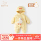 班喜迪【三防】嬰兒羽絨服連體衣冬季寶寶衣服白鴨絨連帽外出服秋冬爬服 黃色 80
