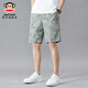 大嘴猴（paul frank）純棉短褲夏季男寬松男士外穿大褲衩2024新款休閑潮流百搭五分中褲 531D豆綠色【官方正品】 5XL 【建議200-220斤】