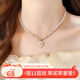 JCDEGUW項鏈女輕奢小眾高級感夸張珍珠2025頸鏈毛衣鏈配飾品秋冬裝飾 小獅子圓牌珍珠項鏈