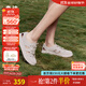 森達羅馬涼鞋女款2025夏新商場(chǎng)同款運動(dòng)風(fēng)休閑豬籠鞋4CFQ1BK5 米色 37
