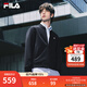 FILA 斐樂(lè )官方男子針織長(cháng)袖外套2025秋季新款時(shí)尚休閑商務(wù)行政棒球服 傳奇藍-NV XL 180/100A/XL