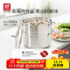 雙立人（ZWILLING）【馬柏全同款】蒸鍋燃氣灶不銹鋼湯鍋蒸籠蒸魚(yú)鍋NovaPlus套裝24cm