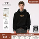 Teenie Weenie小熊男裝簡(jiǎn)約衛衣冬季潮流刺繡休閑連帽衫上衣男 黑色 L 175