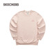 斯凱奇（Skechers）衛衣男女同款針織套頭圓領(lǐng)上衣戶(hù)外休閑服運動(dòng)衣服L323U123 粉桃花/01NK L