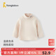 童泰（TONGTAI）寶寶打底衫春秋嬰兒衣服男女童休閑外出T恤兒童高領(lǐng)翻領(lǐng)上衣 米白 100 cm