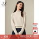 玖姿·安娜蔻簡(jiǎn)約柔軟100羊毛半高領(lǐng)打底針織衫女冬款 杏色 L