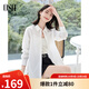 歐莎（OSA）【多色可選】長(cháng)袖襯衫女士寬松氣質(zhì)疊穿襯衣設計感通勤上衣秋季 白色 L