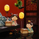 赟婭西安文創(chuàng  )紀念品古風(fēng)唐仕女小夜燈擺件辦公室桌面裝飾品元宵節禮物 【看書(shū)+下棋】唐仕女小燈2件套