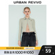 UR秋季新款女裝趣味刺繡圖案修身正肩長(cháng)袖T恤UYY440033 淺卡其 S