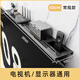 穗匠機(jī)頂盒置物架電視機(jī)上方放置架加厚碳鋼路由器遙控器收納架免打孔 60x7cm 黑色-拆裝即用-無(wú)需組裝