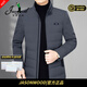 JASONWOOD高端品牌男裝輕薄羽絨服男士冬季中年立領(lǐng)休閑男士防寒保暖外套 高檔灰色【現貨速達】 XL /180【建議130斤-145斤】