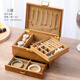 ZG首飾盒收納盒高檔精致實(shí)木質(zhì)手鐲項鏈耳釘飾品盒帶鎖實(shí)木2024新款 實(shí)木三層帶鎖-帶手表枕-米色內襯