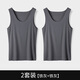 CALOWE KOLEVN莫代爾男士背心男無(wú)袖男內衣打底衫汗衫秋冬跨欄無(wú)痕睡衣男內衣 鐵灰+鐵灰(莫代爾2件裝) L （推薦體重120-140斤）
