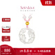 周大福SOINLOVE蜜粉金十里紅妝錦鯉雙魚(yú)佩黃金白貝珍珠項鏈女 VR1479