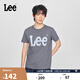 Lee商場(chǎng)同款25新品標準版圓領(lǐng)Logo印花男短袖T恤休閑