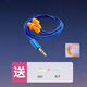 音貝迪仿工廠防噪音耳塞式藍(lán)牙耳機(jī)上班聽歌偷懶偽裝實用隔音降噪入耳式 藍(lán)線70厘米